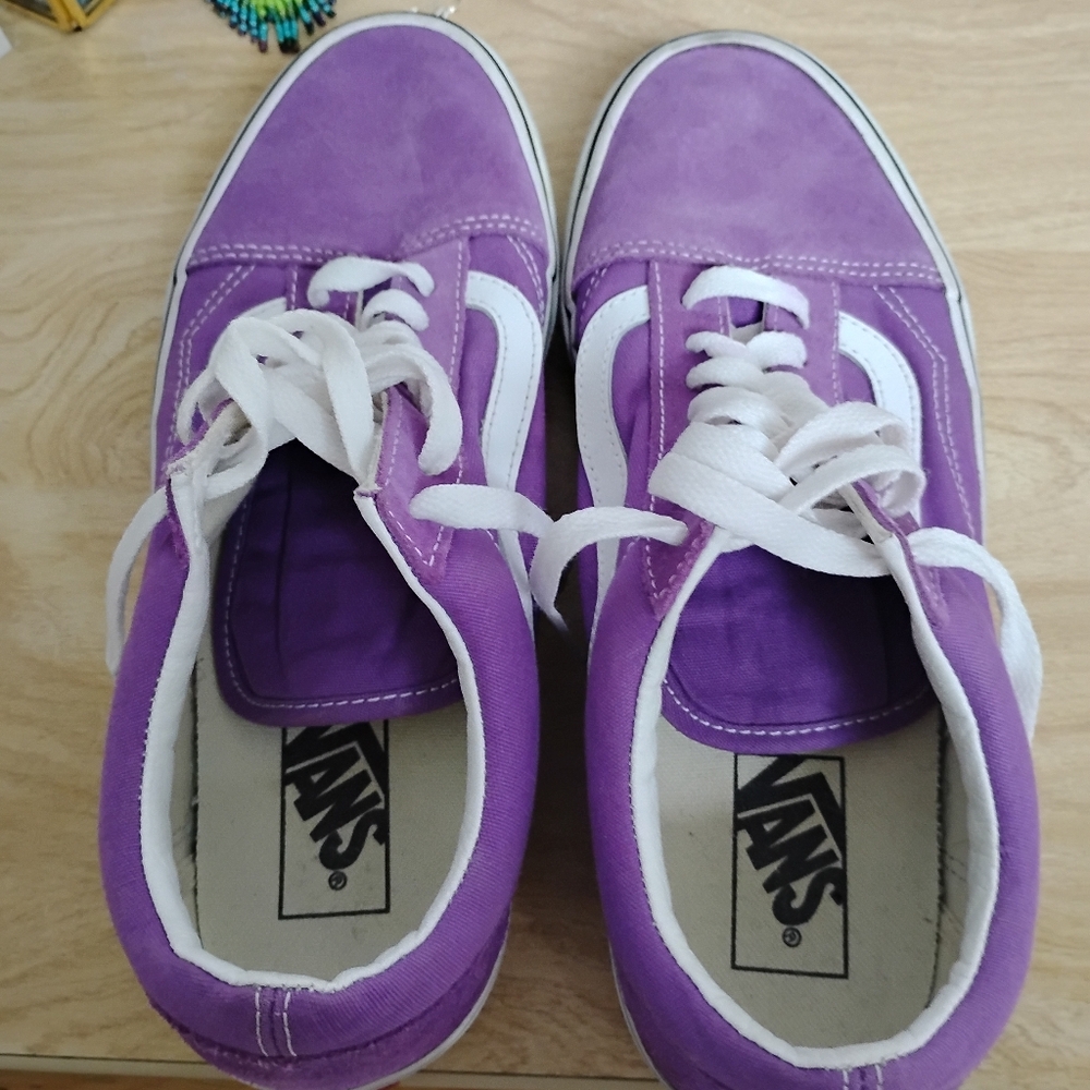 Vans Purple and White Sneakers